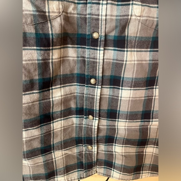 JACHS Girlfriend Bea Womens Plaid Flannel Shirt Button Up Cotton Size Large - Picture 3 of 6